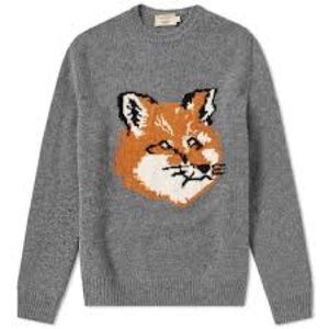 Maison Kitsuné Fox Head Crew Knit